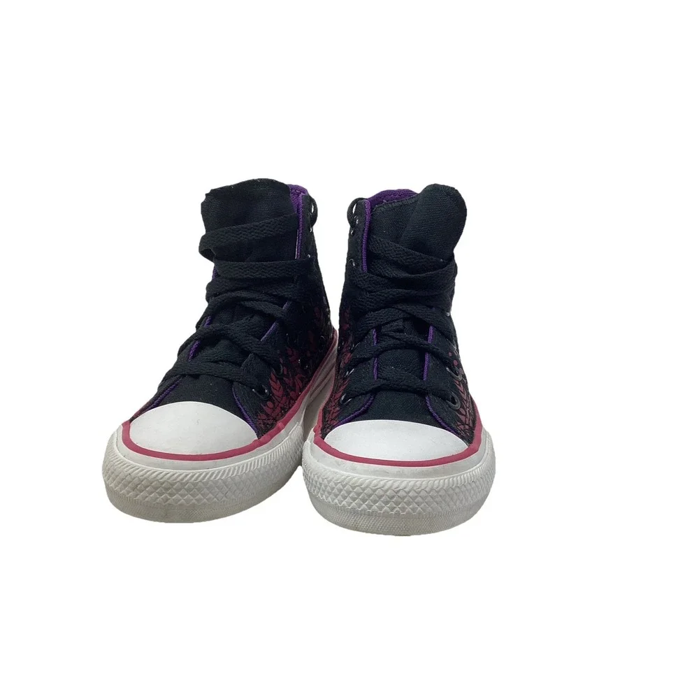 Converse Sz 2 Frozen Anna All Stars Chuck Taylor High Top Sneakers Girl Disney